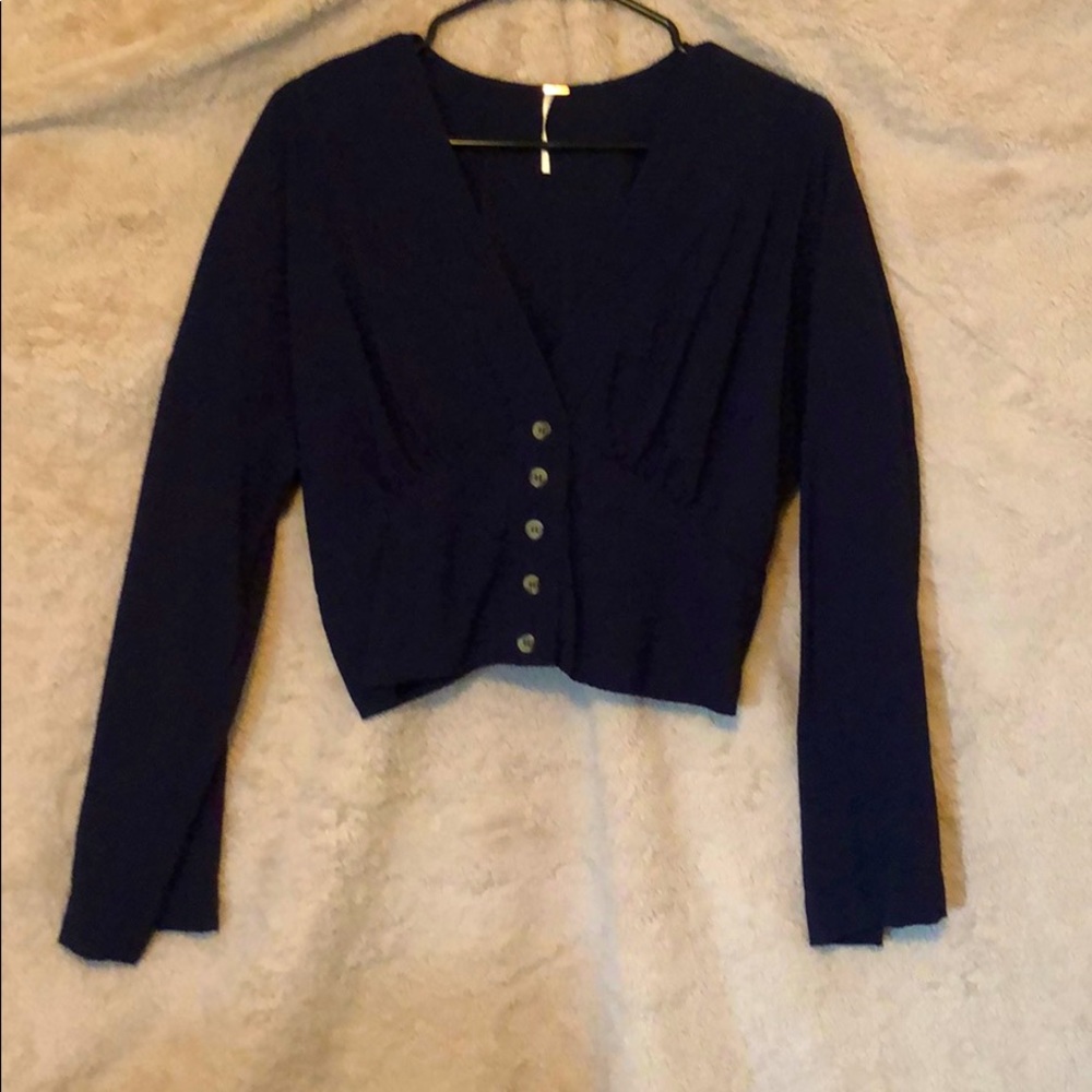 Free people long sleeved blouse